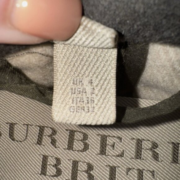 Burberry Brit Wool Toggle Duffle Coat Hood US2/XS Pine Green Nova Check Gold Zip - Picture 14 of 16